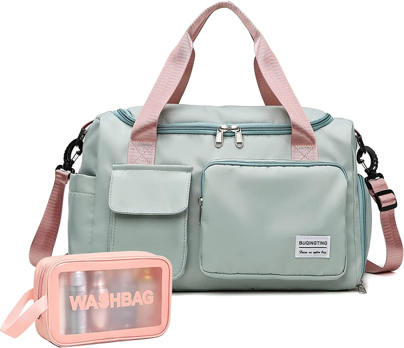 Women Gym Duffle Bag Travel Weekender Carry On w/ Shoe Compartment8