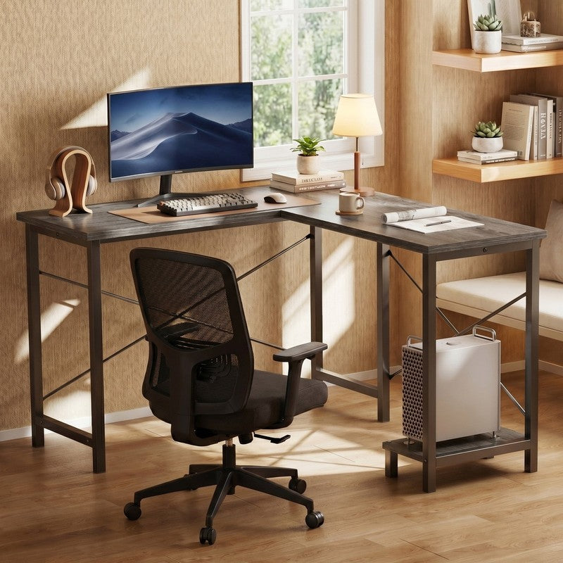 50 Inch L Shaped Desk - Computer Desk Corner Desks Gaming Desk PC Table with CPU8
