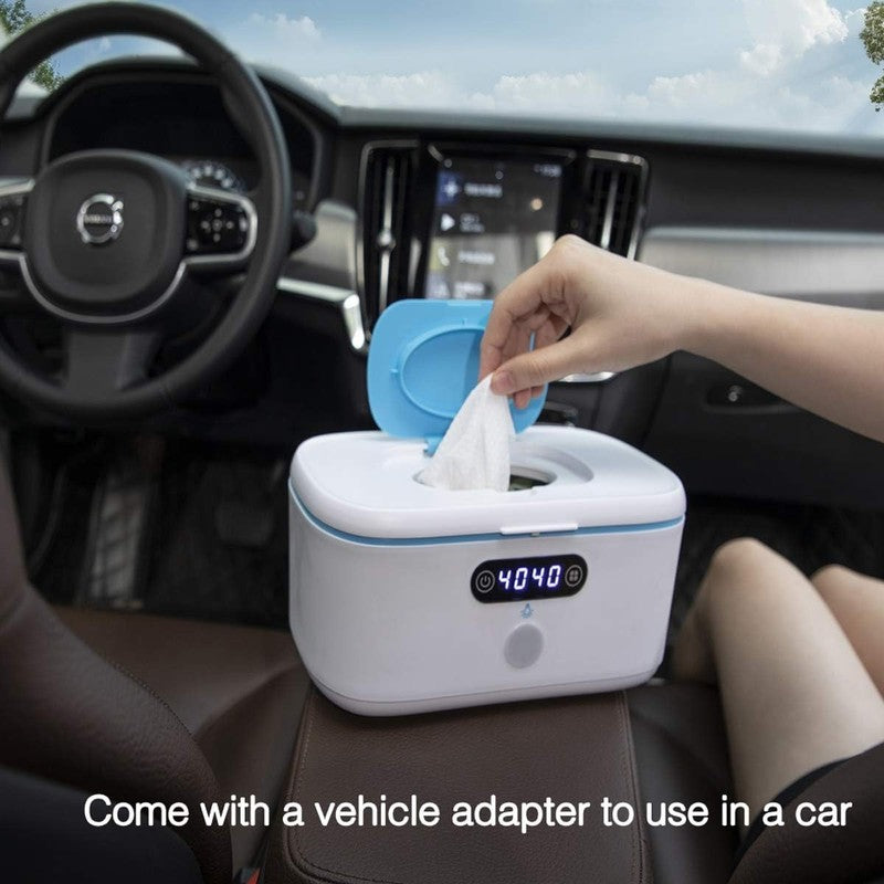 Baby Wipe Warmer w/ Night Light Temp Display Portable Car & Home3