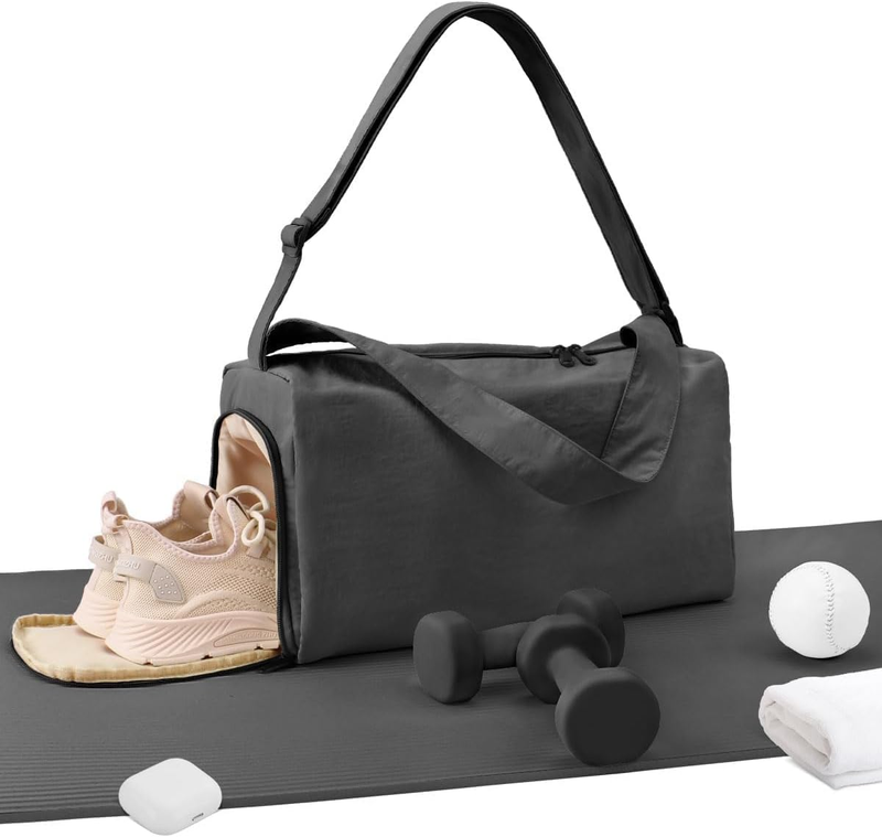 Small Gym Bag Shoes Compartment Duffle Travel Bag Wet Pocket Yoga Pilates Swim10