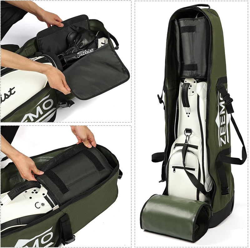 Golf Travel Bag Wheeled Airline Approved Soft Sided Waterproof Heavy Duty Oxford1