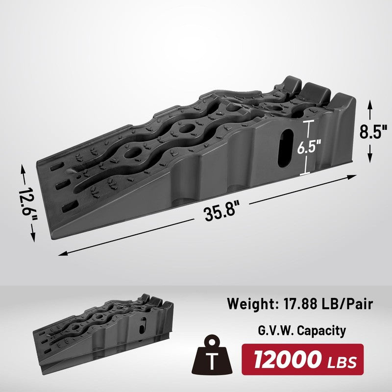 Heavy Duty Vehicle Ramp Set, 12,000Lb GVW2