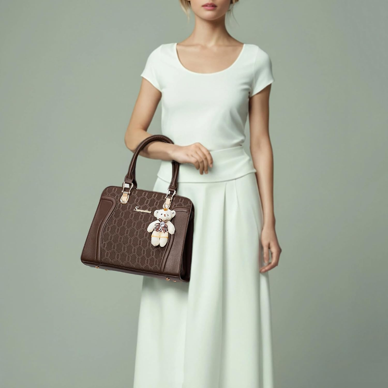 Women Fashion Handbag Set 4PCS Tote Shoulder Top Handle Satchel Purse6