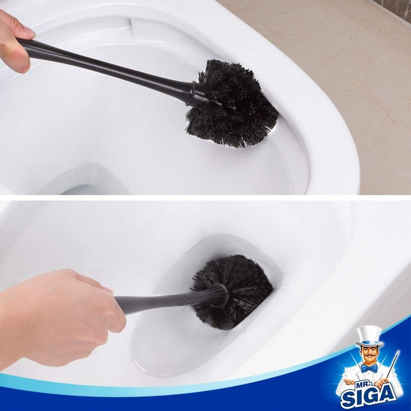 Toilet Plunger and Bowl Brush Combo for Bathroom Cleaning, Black, 1 Set5