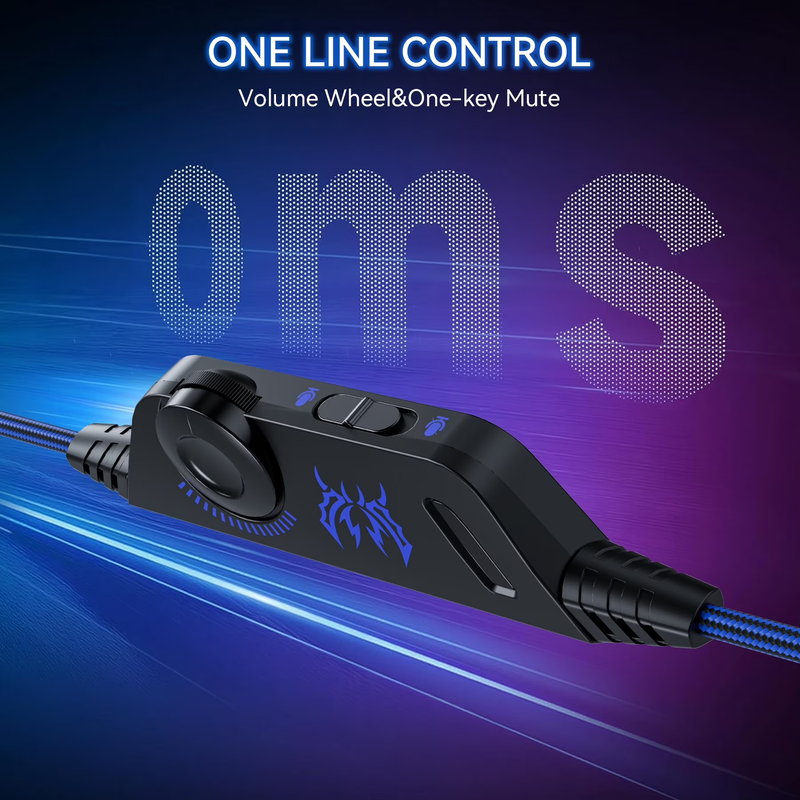 Gaming Headset PS5 PS5 Pro PS4 Xbox Series X/S PC 3.5mm Mic LED4