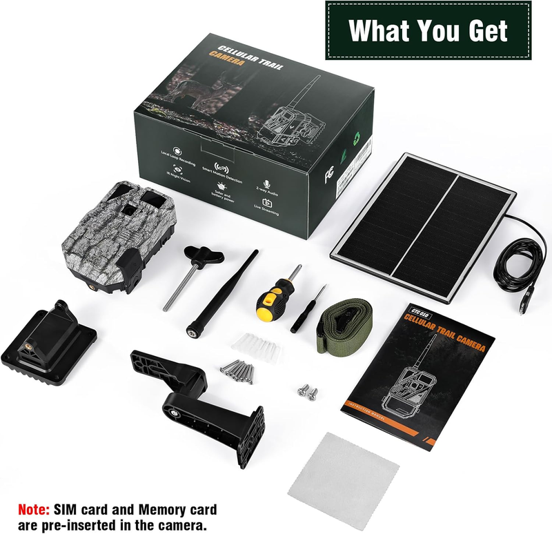 Deer Cellular Trail Camera Lifetime Solar Night Vision IP66 Motion Hunting Cam6