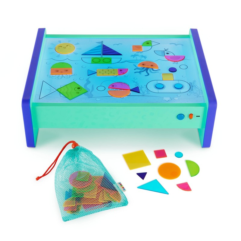 Shine Bright Plastic Lightbox 60 Shapes 3 Transparency Sheets Toddler Preschool8