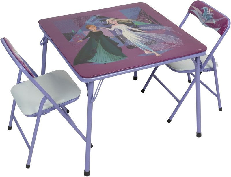 Kids Folding Table & Chairs Set 1 Table 2 Chairs Ages 3–7 70lb Limit7