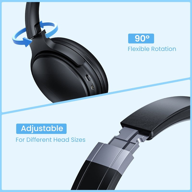 Noise Cancelling Headphones, Wireless Bluetooth Headphones with Clear Calls, Dee7