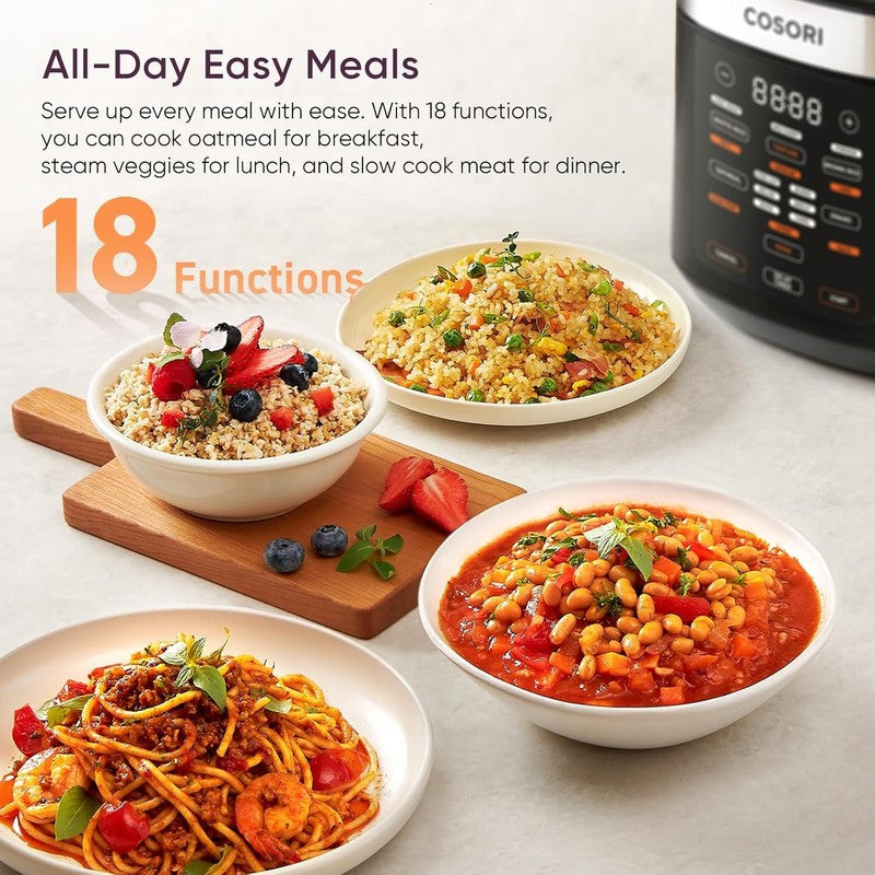 Rice Cooker 10 Cup, 24H Keep Warm, Non Stick Ceramic Inner Pot, 18 Functions Fuz1