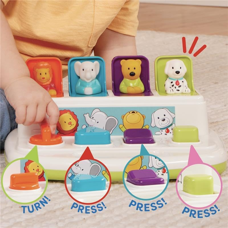 Pop Up Pals Cause and Effect Developmental Toy Color Sorting Buttons 18+ Months3