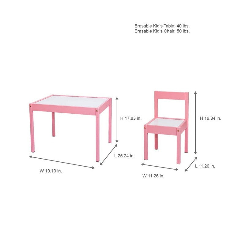 Child 3-Piece Table and Chairs Set, in Blush Rose Age Group 1 to 5 Years Old6