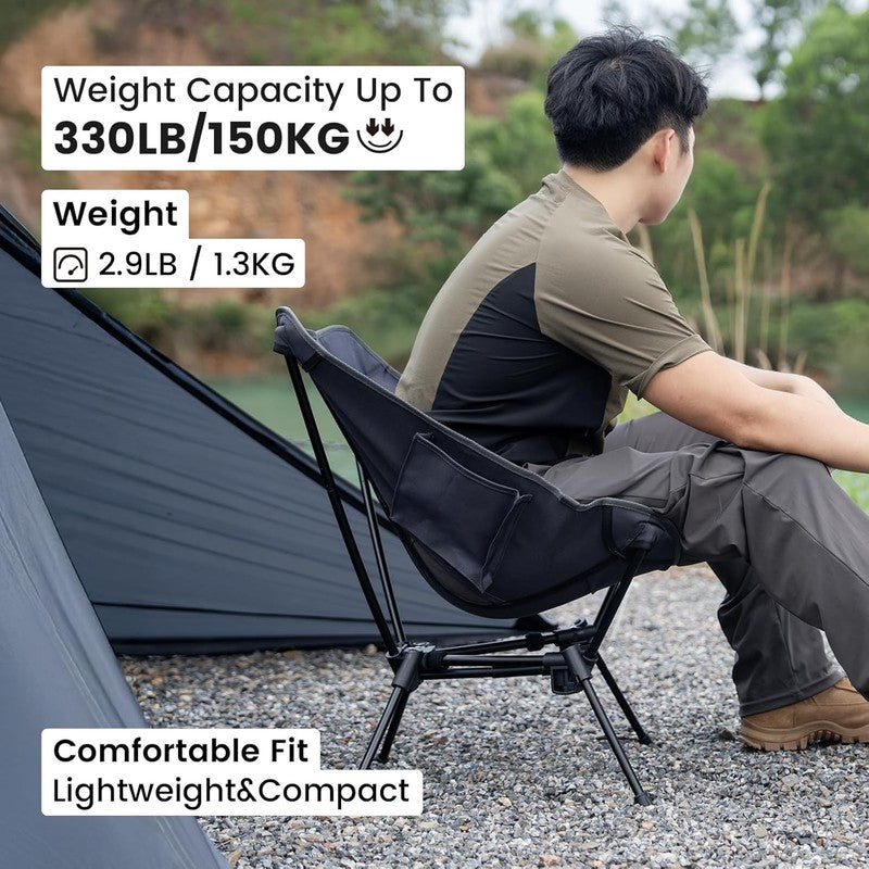 Tigerblade Camping Chair, Lightweight Folding Backpacking Hiking Chair, Compact 5