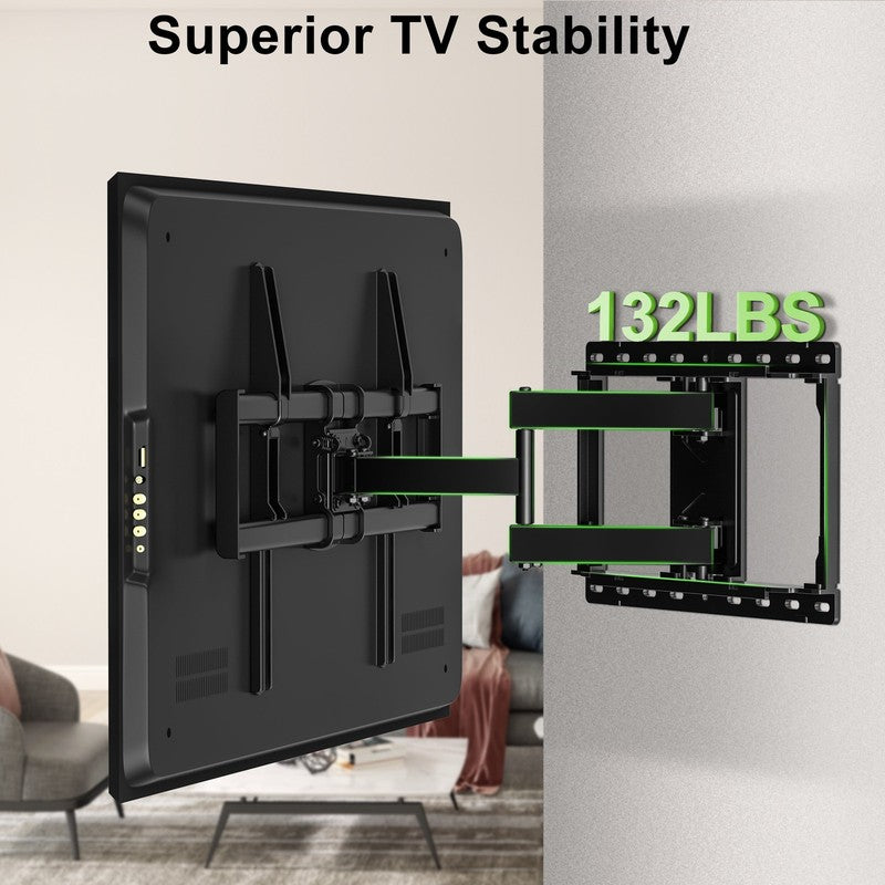 Full Motion TV Wall Mount for 47 90 Inch Tvs Swivels Tilts Extension Rotation Ho7