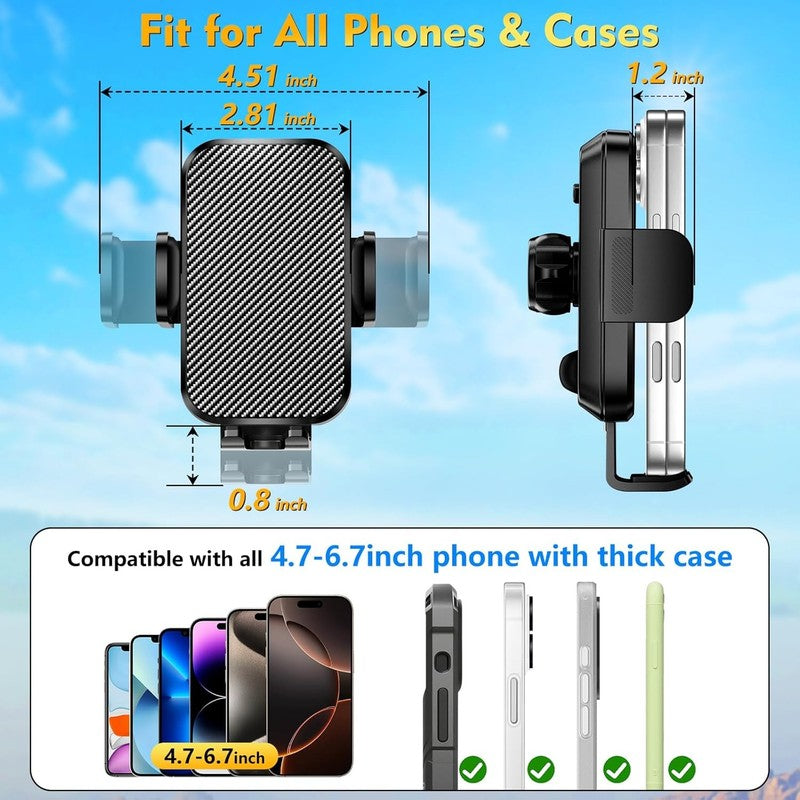 2025 Car Phone Holder Mount, Strong Suction & Clamp, 360° Dash Windshield Vent6