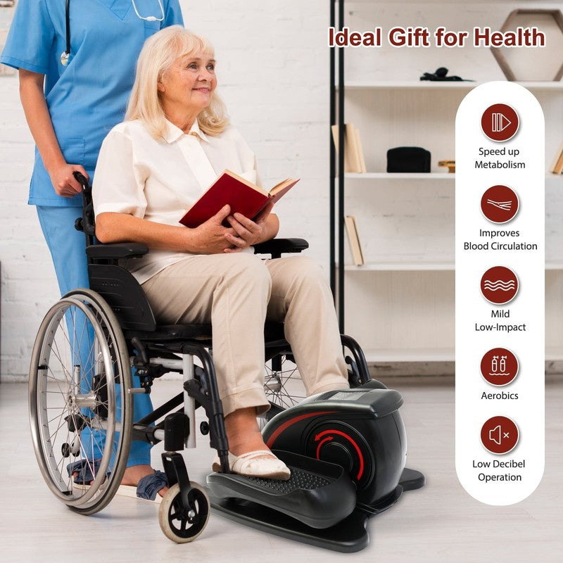 Compact Under Desk Mini Elliptical with Adjustable Speeds & LCD Monitor5