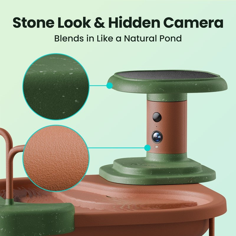 Smart Bird Bath with Camera Solar Powered, AI Identify, Live View, Instant Notif4