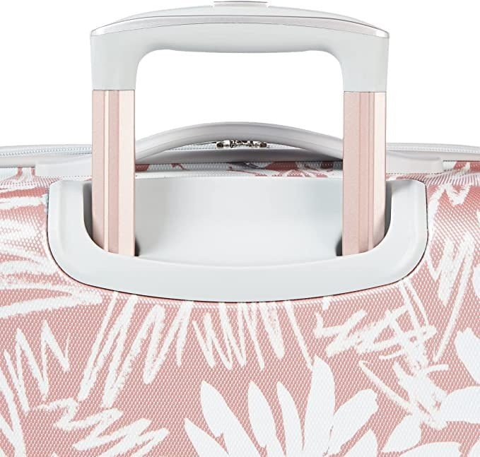 Arabella Hardside Carry on Spinner Wheels Luggage Suitcase   Floral Rose Gold1