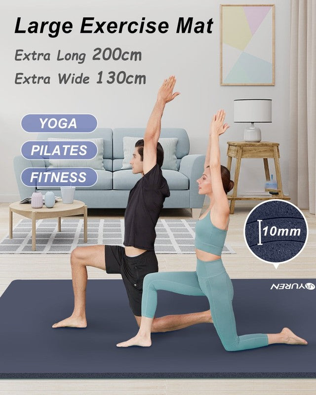 Extra Large Yoga Mat 78"X51" 10Mm Thick Exercise Mats for Home Gym Yoga Pilates2