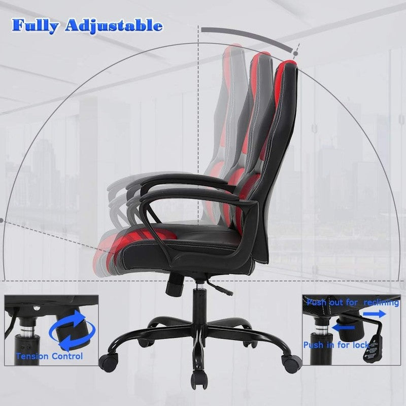 Ergonomic Red Gaming Chair with Lumbar Support   Affordable Office Desk Chair5