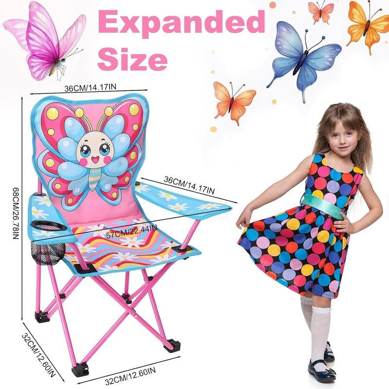 Kids Folding Outdoor Camping & Lawn Chair w/ Cup Holder & Carry Bag1