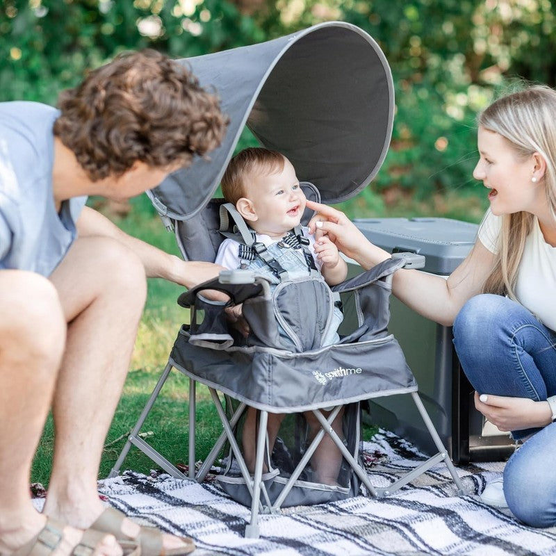 Go with Me Jubilee Deluxe Portable Infant Chair, Removable Canopy, Gray1