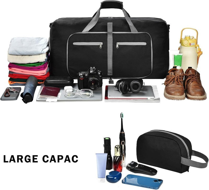 Duffle Bag Shoes Compartment Foldable Travel Waterproof Adjustable Strap Men3