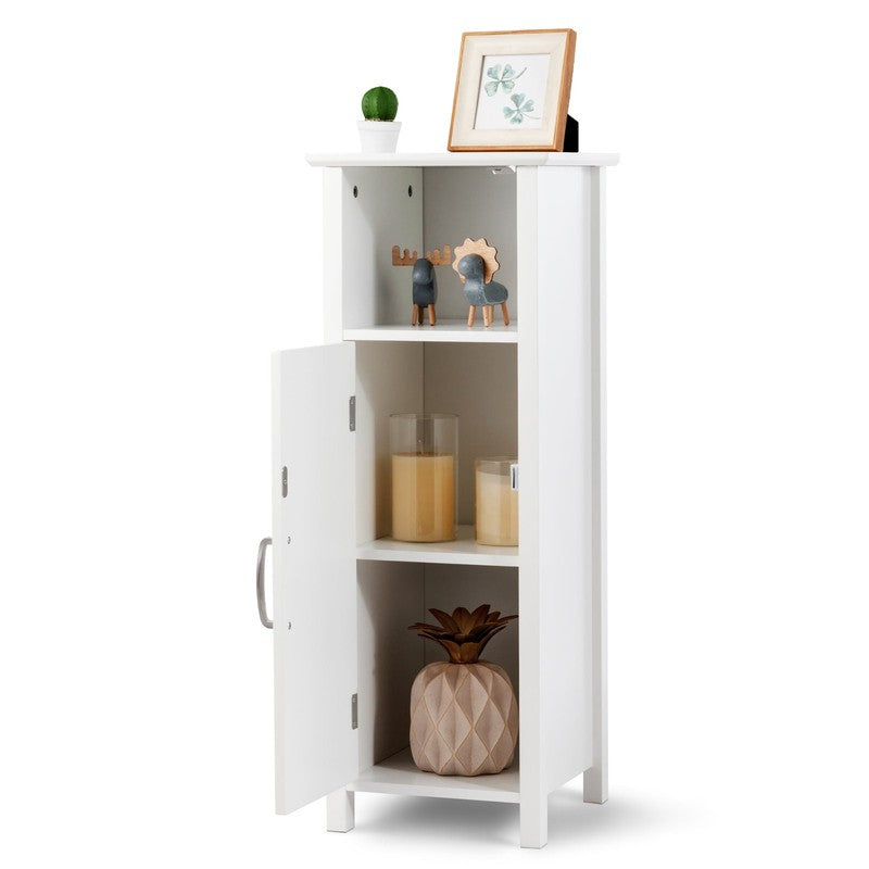 Bathroom Floor Storage Cabinet Free Standing W/ Single Door Adjustable Shelf8
