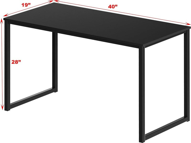 Stylish 40-Inch Black Home Office Computer Desk for Modern Workspaces2