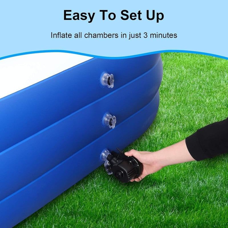 Inflatable Pool for Kids and Adults, 118" X 68" X 22" Oversized Thickened Family5