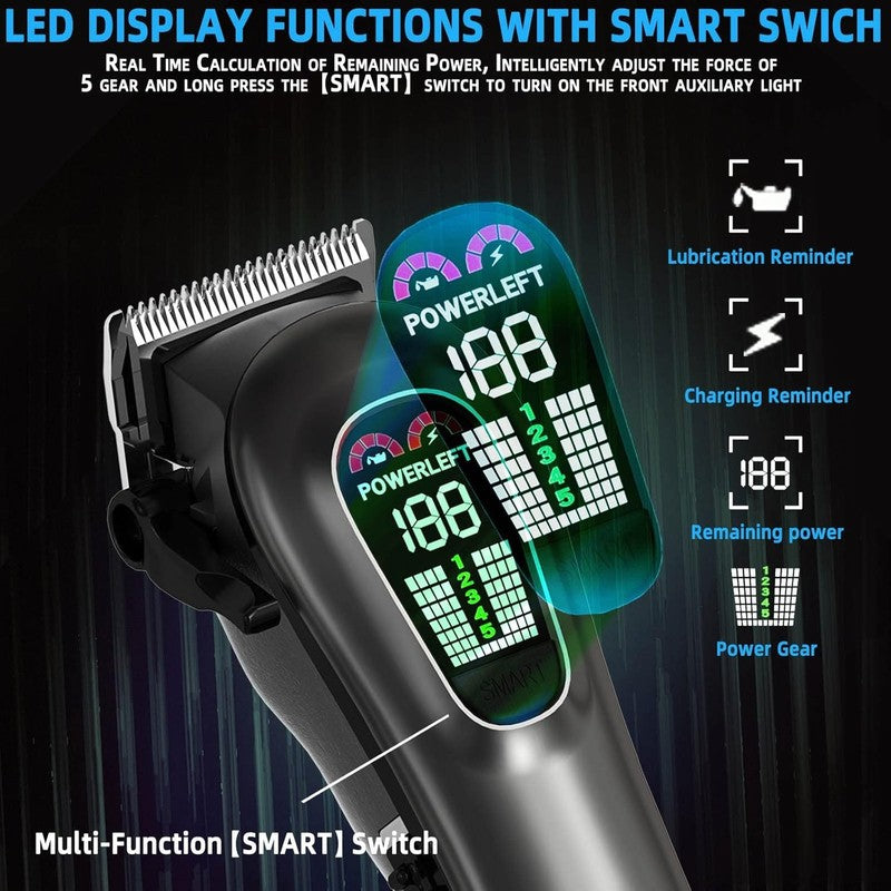 Professional Hair Clippers for Men | Corded & Cordless Barber Trimmer Kit4