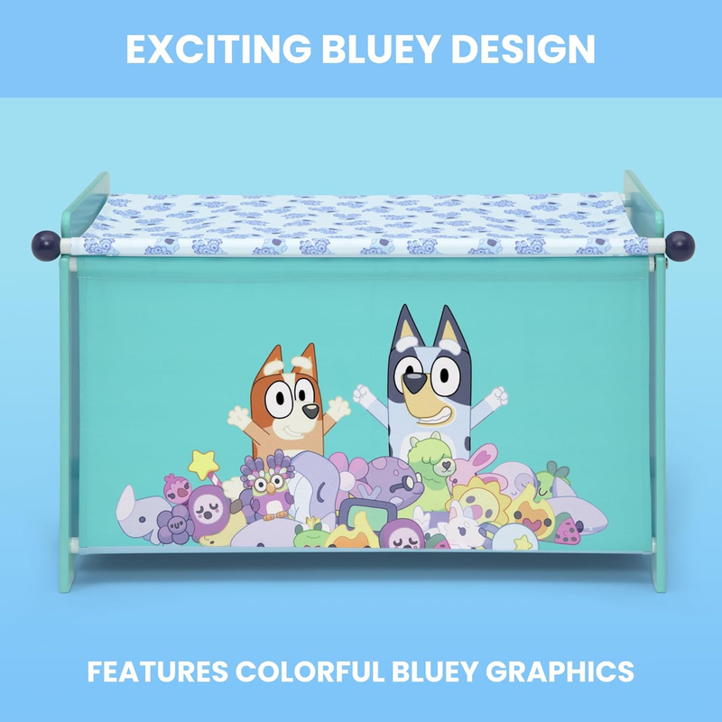Bluey 3 Piece Toddler Playroom Set – Includes Table, Chair and Toy Box, Blue5