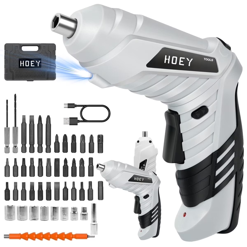 47-in-1 Cordless Electric Screwdriver LED USB Dual Position Handle Home DIY10