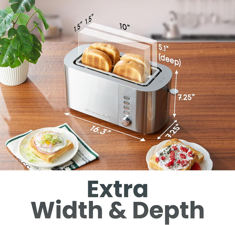 ECT4123X 4 Slice Long Slot Toaster Extra Wide Stainless Steel5