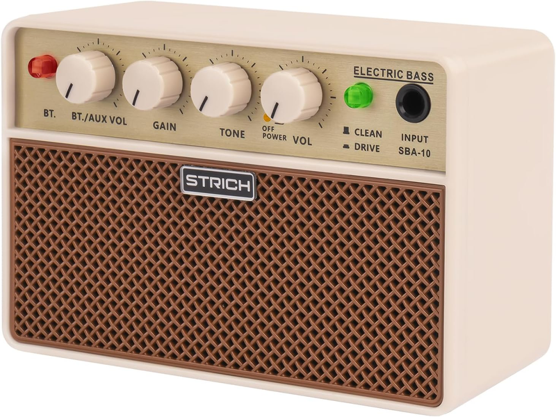 Mini Bass Amp 5W Portable Rechargeable Practice Amp Brown8