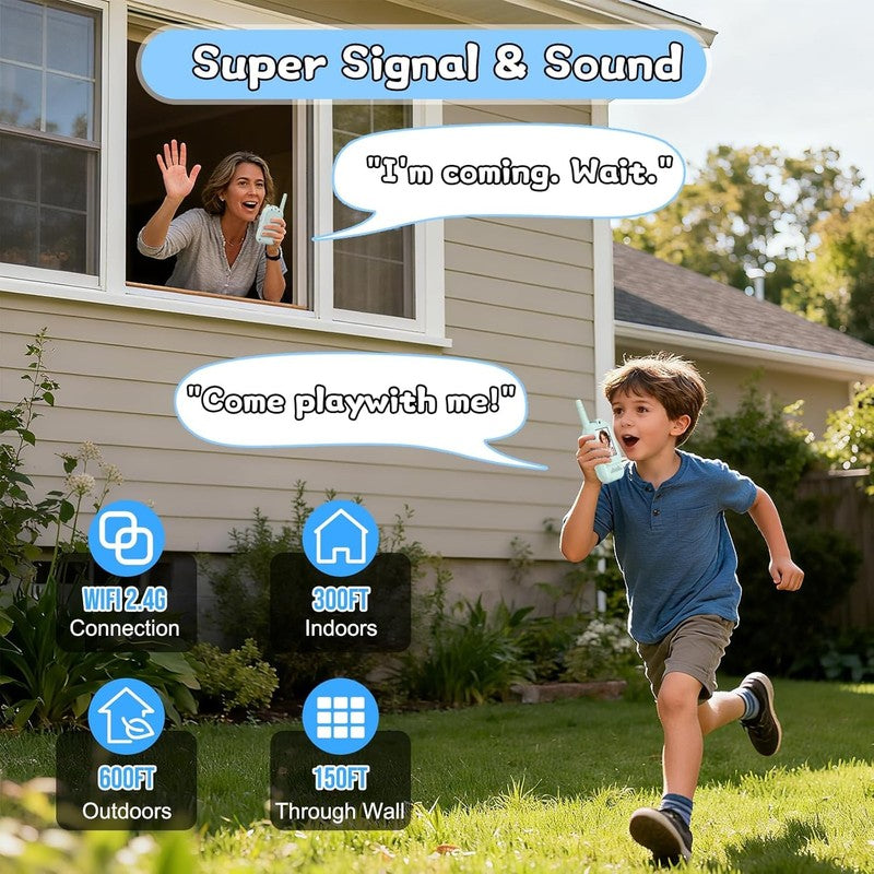 Kids Walkie Talkies 2 Pack Rechargeable Long Range Toy Radios Boys & Girls 3 52
