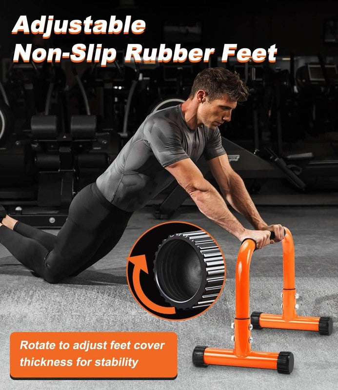 12" Push Up Parallettes & Dip Bars Foam Handles Calisthenics L Sit Handstand5