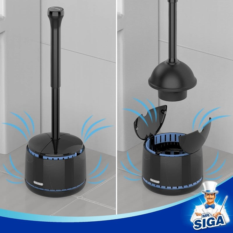 Toilet Plunger with Holder, Heavy Duty Toilet Plunger and Holder Combo for Bathr5