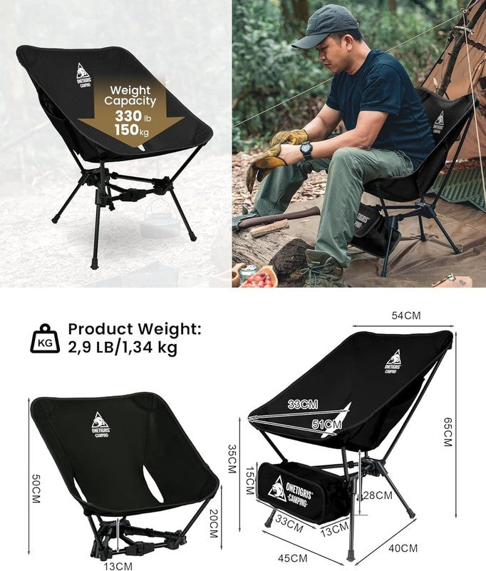 Tigerblade Camping Chair, Lightweight Folding Backpacking Hiking Chair, Compact 2