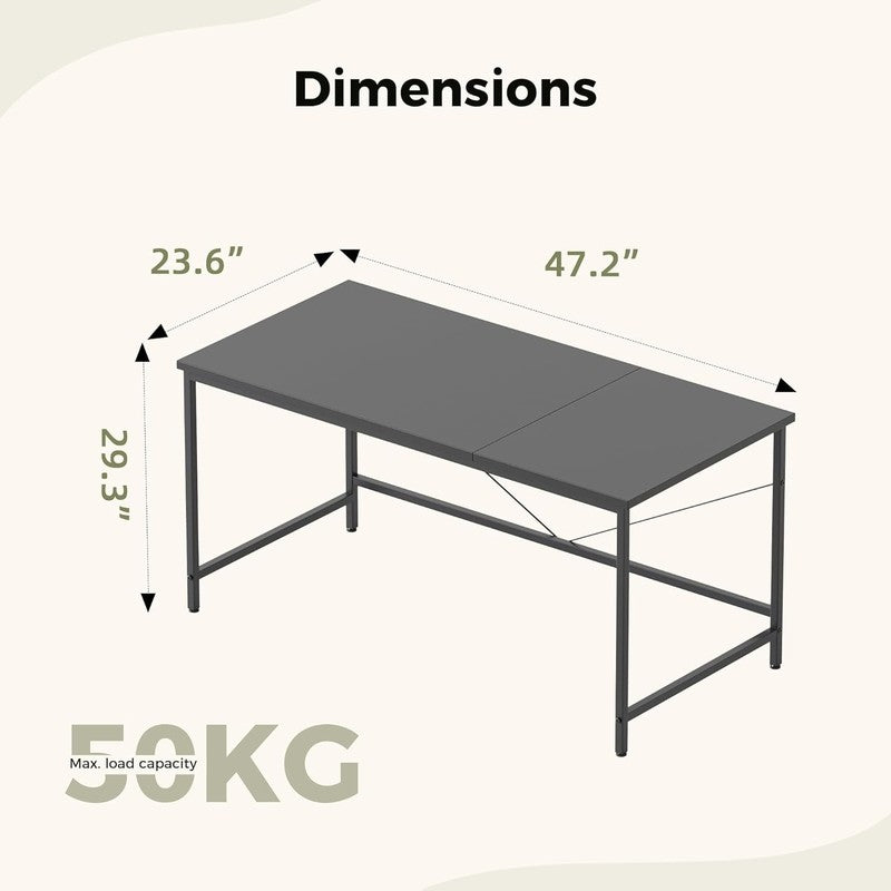 48" Gaming Computer Desk, Modern Office Study Table for Small Spaces1