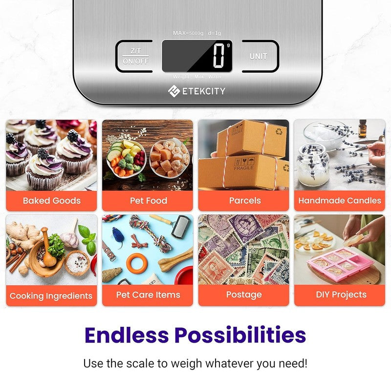 Digital Kitchen Scale for Cooking, Baking & Meal Prep   Stainless Steel Design9
