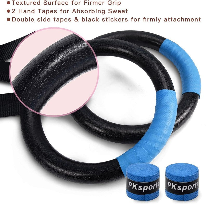Gymnastic Rings 1100Lb Capacity, 14.76Ft Adjustable Straps, Non Slip Home Gym2