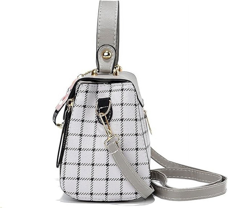 Women Small Crossbody Bag Plaid Shoulder Purse Lightweight Satchel5