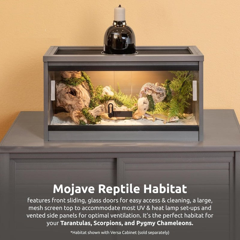 ECOFLEX 24" Small Reptile Habitat Glass Front Terrarium Maple/Grey1