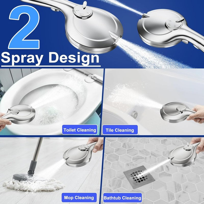 9 Mode High Pressure Handheld Shower Head w/ Hose Anti Clog & Power Wash5