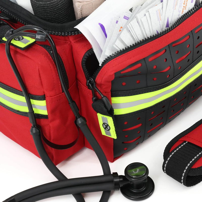 Lightning X EMT Bag LXMB25 Fully Stocked 240+ EMS Trauma Kit Red3