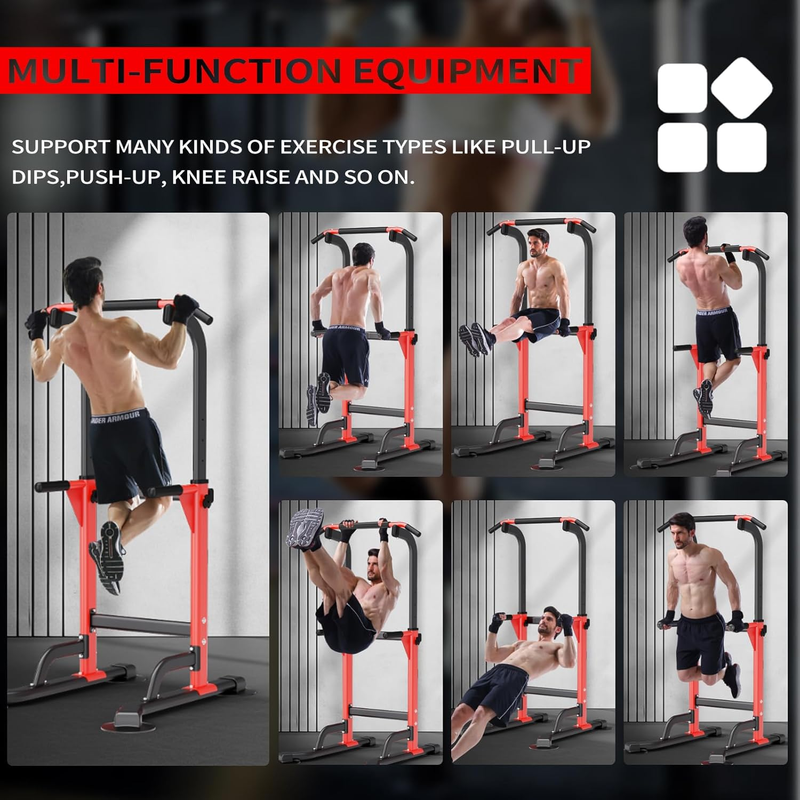 Pull up Dip Station for Home Gym Strength Training Fitness Workout Station Chin 6
