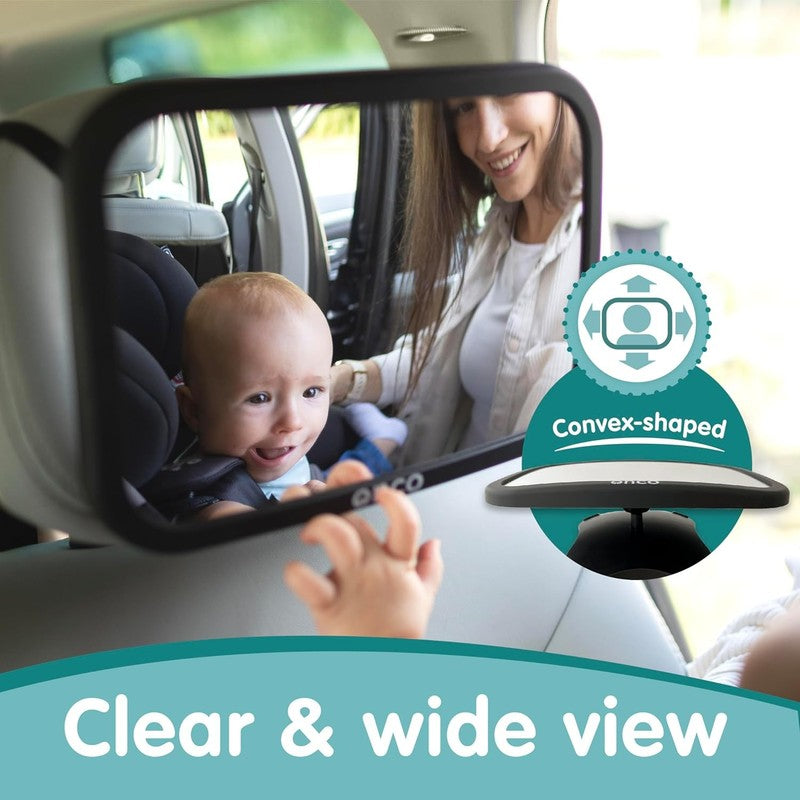 Baby Car Mirror – Rear Facing Shatterproof Convex Mirror with 360° Rotation2