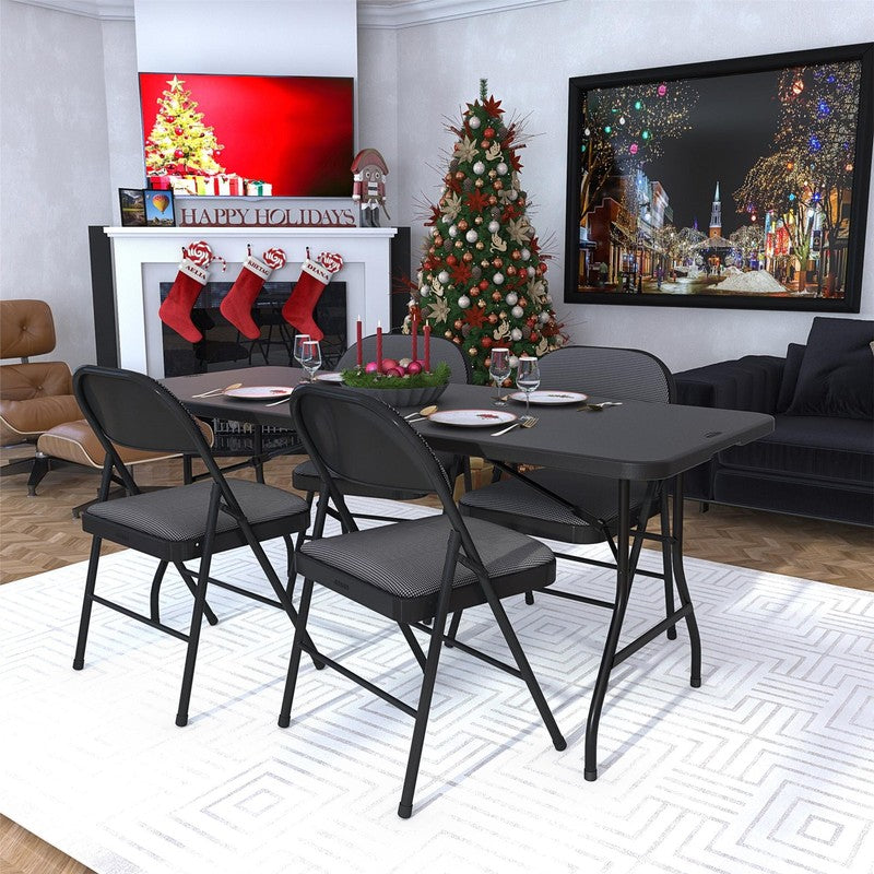 6 Foot Premium Folding Table, Black7