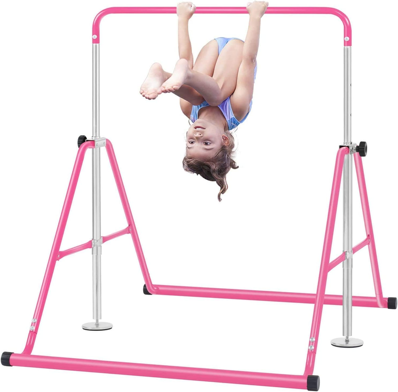 Kids Gymnastics Bar Adjustable Height Folding Horizontal Training Bar Home Use7